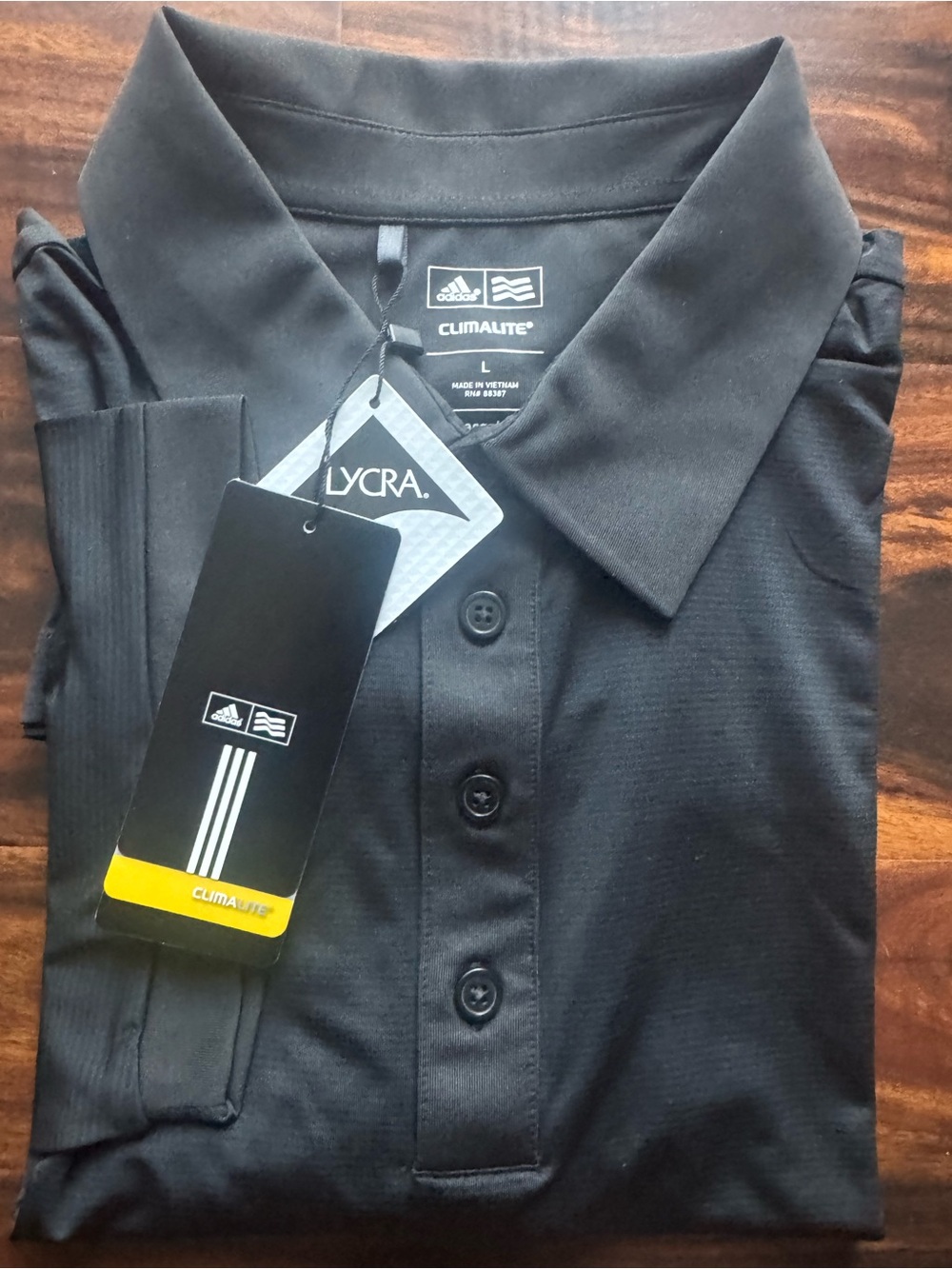 adidas Black Climalite Performance Polo